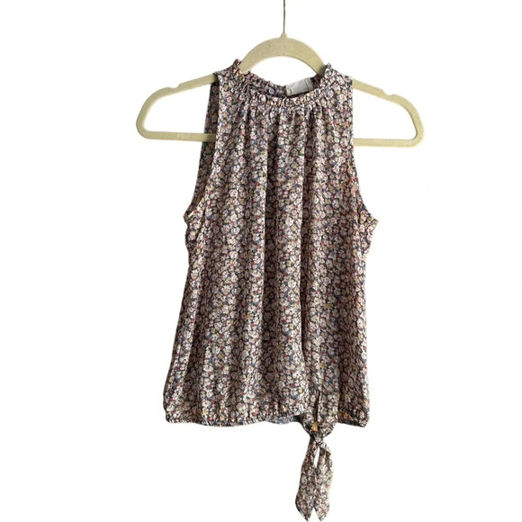 SIENNA SKY FLORAL TIE WAIST TANK - Picture 1 of 4